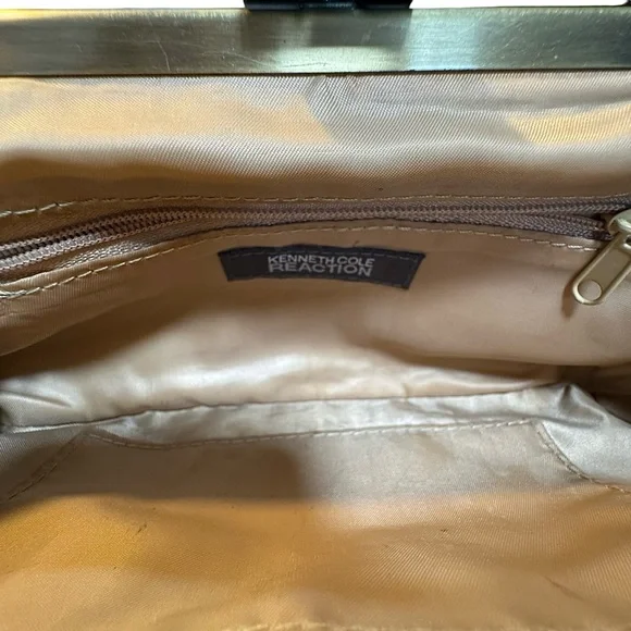 Kenneth Cole Reaction Black and Bronze Metallic Clutch - Picture 4 of 6